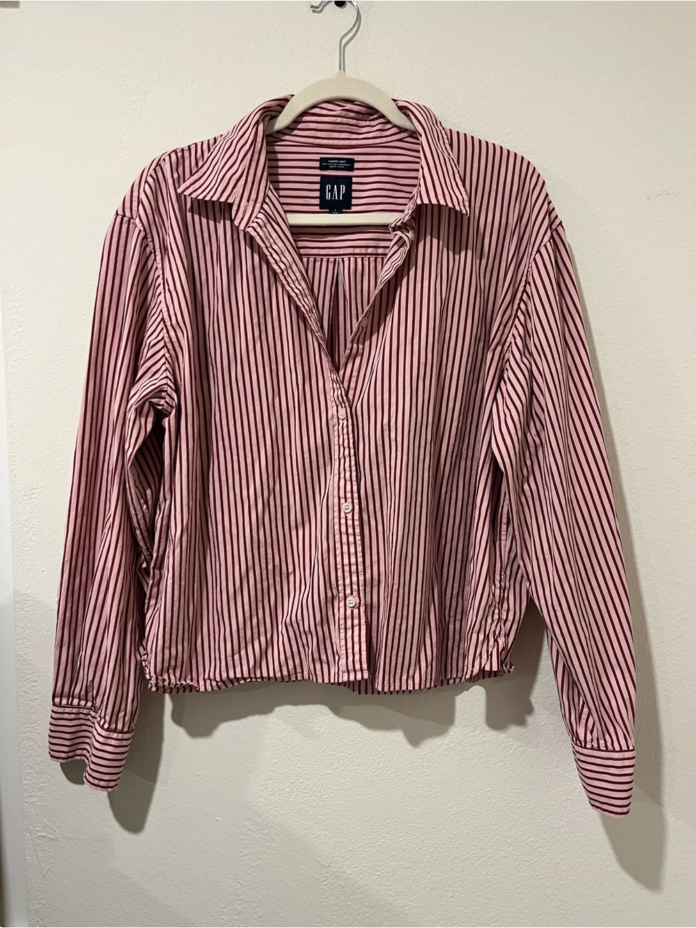 GAP Organic Cotton Poplin Crop Shirt - Picture 2 of 4